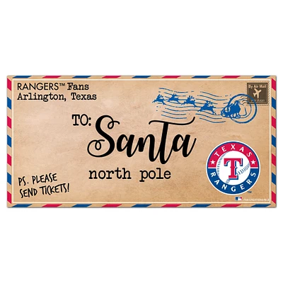 Texas Rangers 6'' x 12'' Letter to Santa Sign