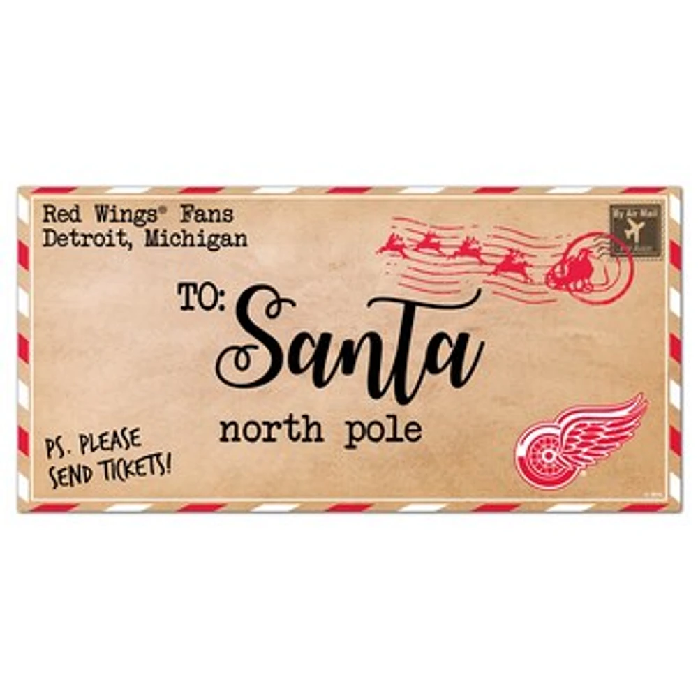 Detroit Red Wings 6'' x 12'' Letter to Santa Sign