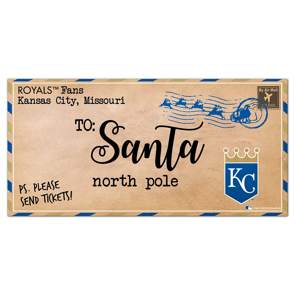 Kansas City Royals 6'' x 12'' Letter to Santa Sign