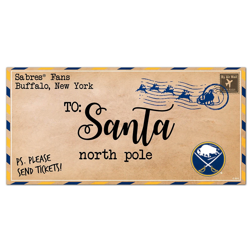 Buffalo Sabres 6'' x 12'' Letter to Santa Sign