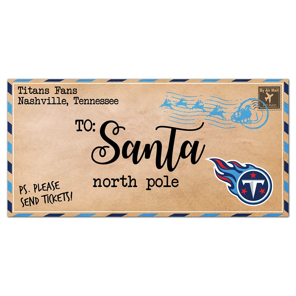 Tennessee Titans 6'' x 12'' Letter to Santa Sign