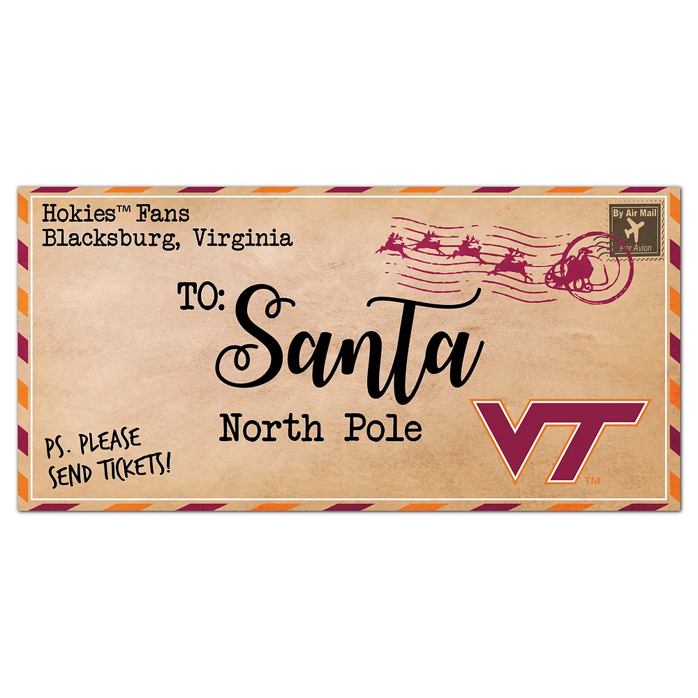 Virginia Tech Hokies 6'' x 12'' Letter to Santa Sign