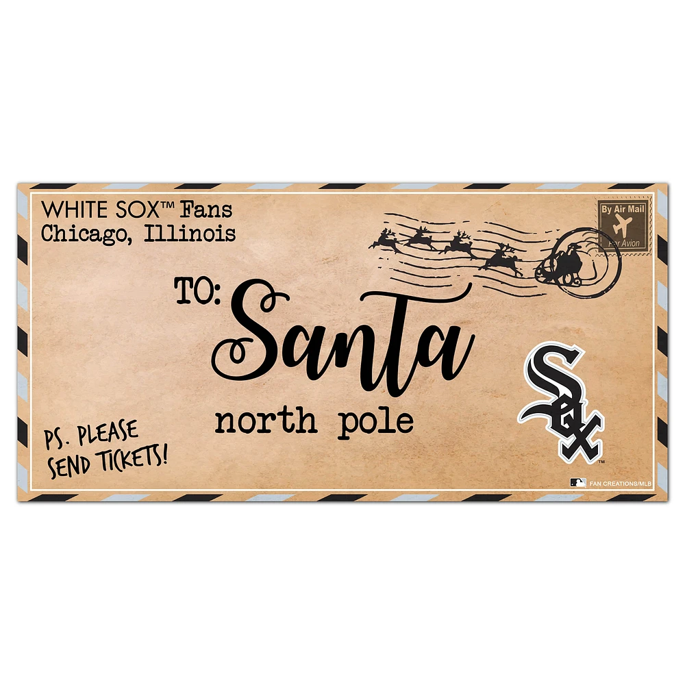 Chicago White Sox 6'' x 12'' Letter to Santa Sign