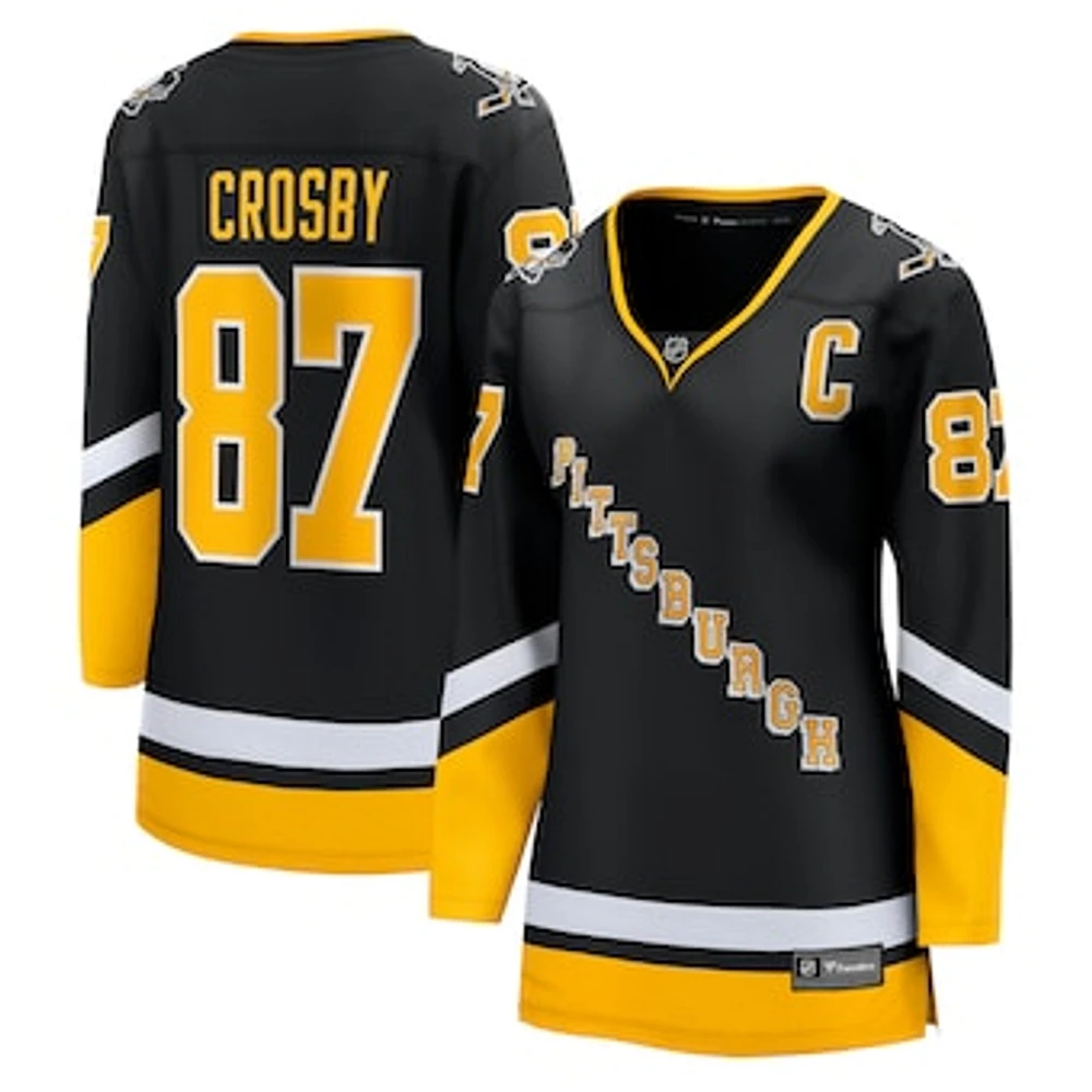 Women's Fanatics Sidney Crosby Black Pittsburgh Penguins 2021/22 Alternate Premier Breakaway Player Jersey