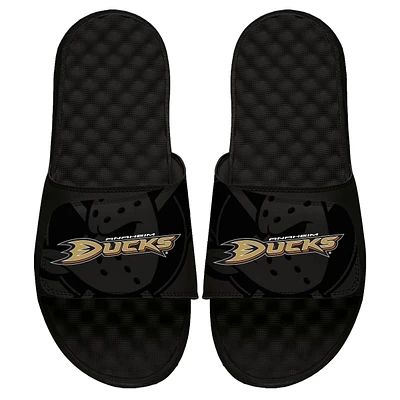 Youth ISlide Black Anaheim Ducks OT Slide Sandals
