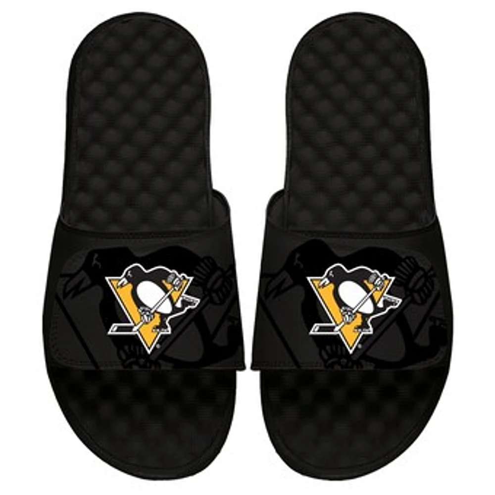 Youth ISlide Black Pittsburgh Penguins OT Slide Sandals