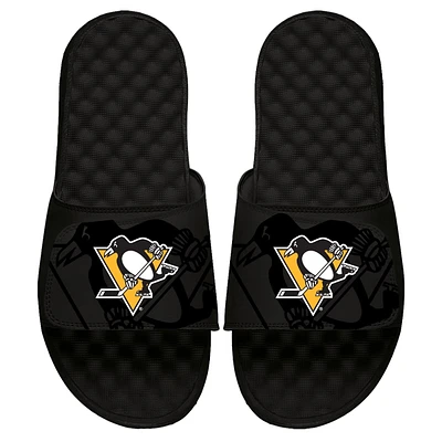 Youth ISlide Black Pittsburgh Penguins OT Slide Sandals
