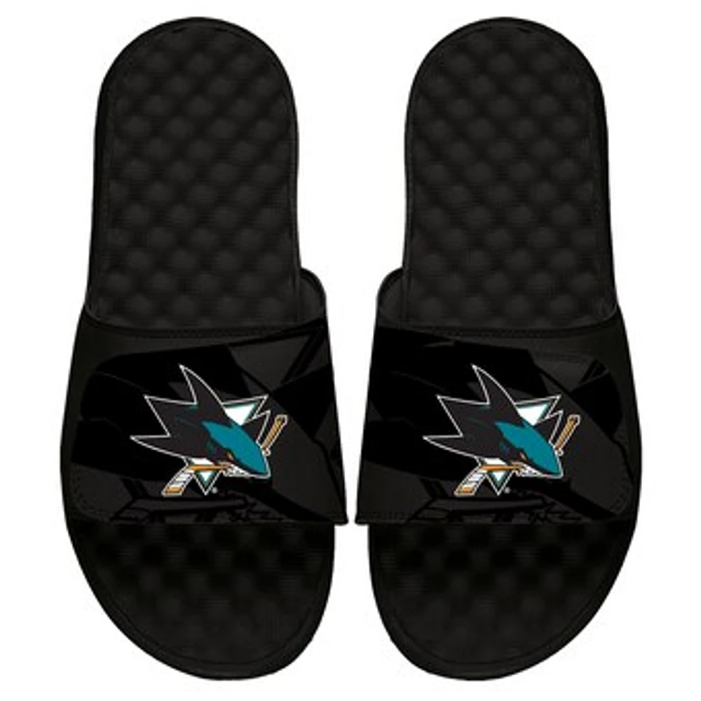 Youth ISlide Black San Jose Sharks OT Slide Sandals