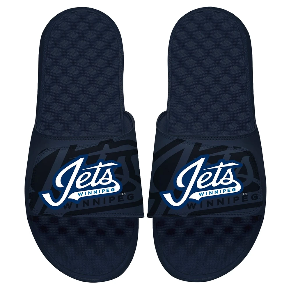 Youth ISlide Navy Winnipeg Jets OT Slide Sandals