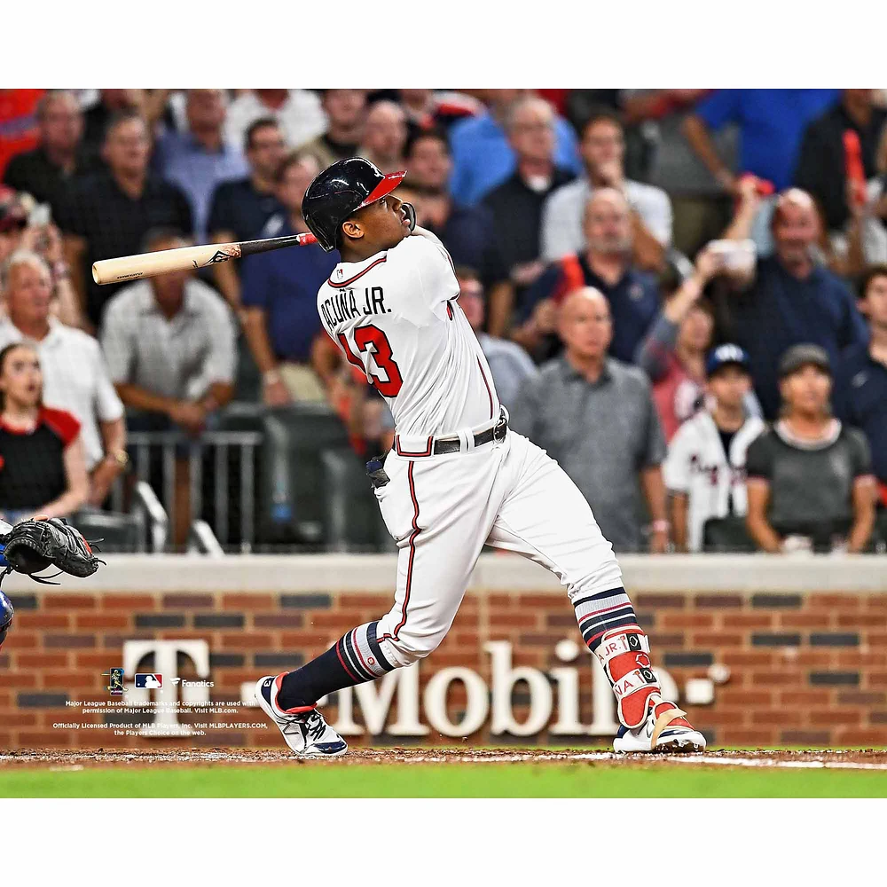 Ronald Acuna Jr. Atlanta Braves Unsigned Grand Slam Hit Photograph