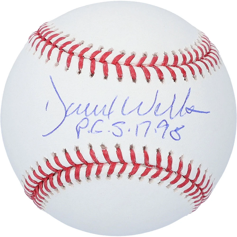 David Wells New York Yankees Autographed Baseball with "PG 5-17-98" Inscription