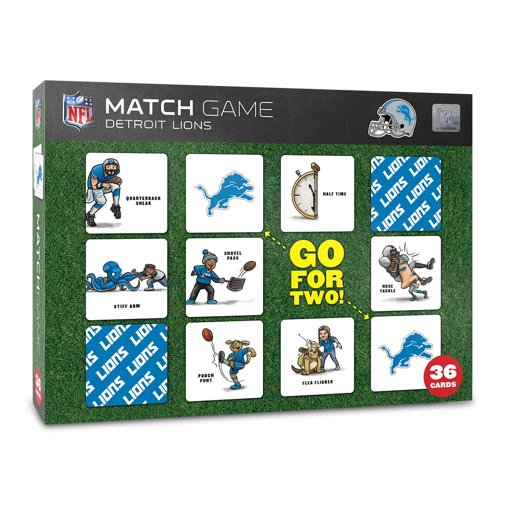 Detroit Lions Licensed Memory Match Game