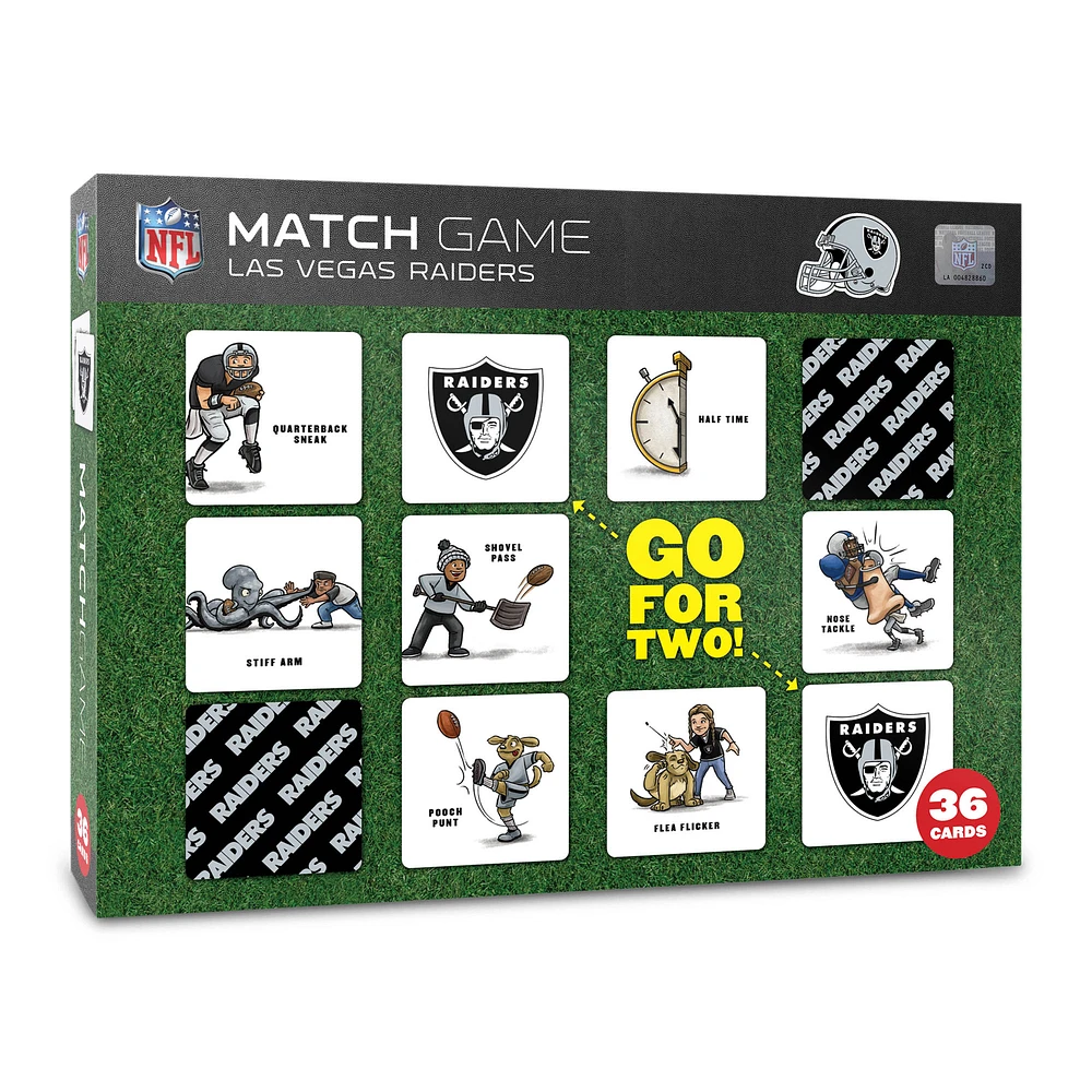 Las Vegas Raiders Licensed Memory Match Game