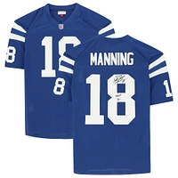 Peyton Manning Indianapolis Colts Autographed Blue Mitchell & Ness Authentic Jersey with "HOF 21" Inscription