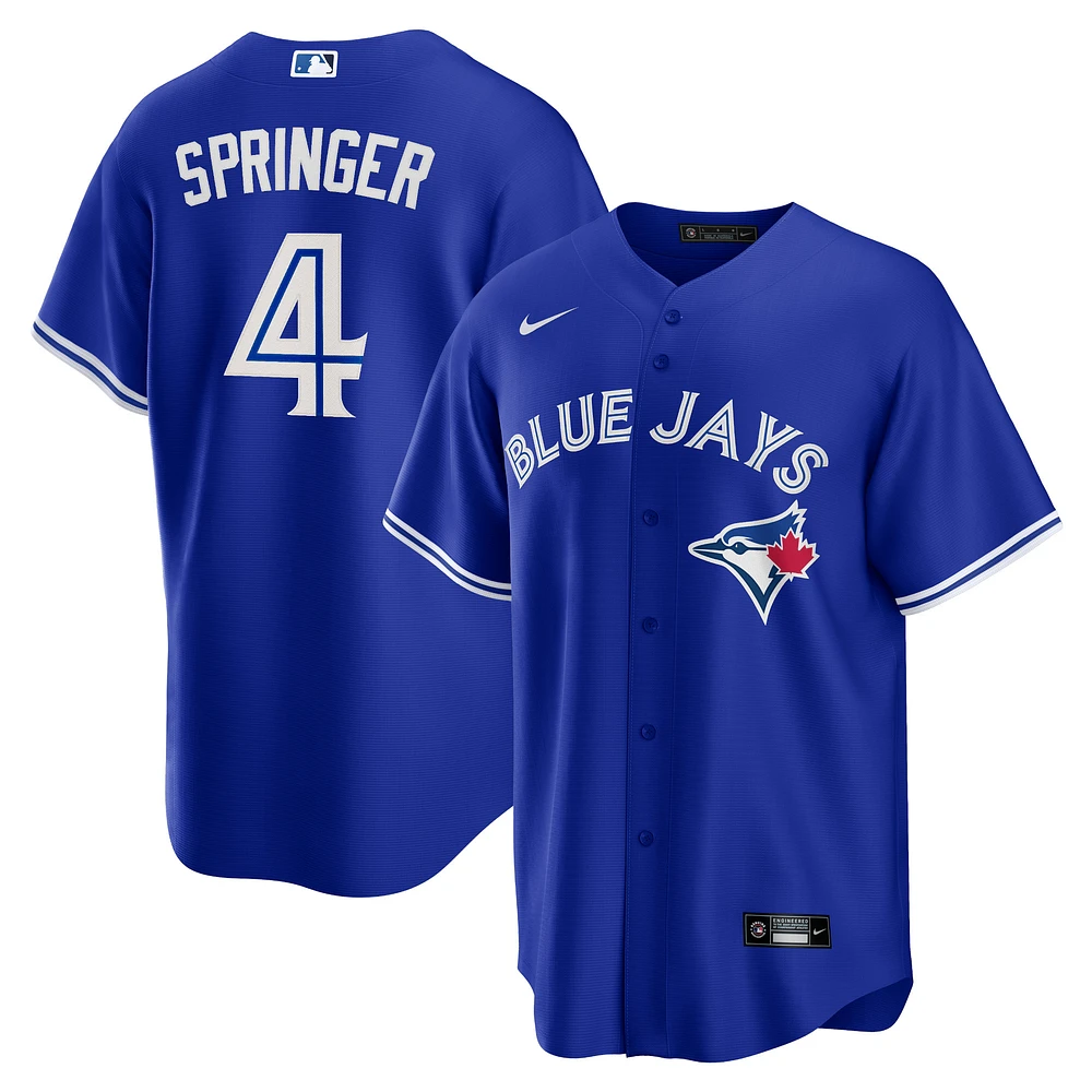 Men's Nike George Springer Rush Blue Toronto Jays Alternate 2 Replica Jersey