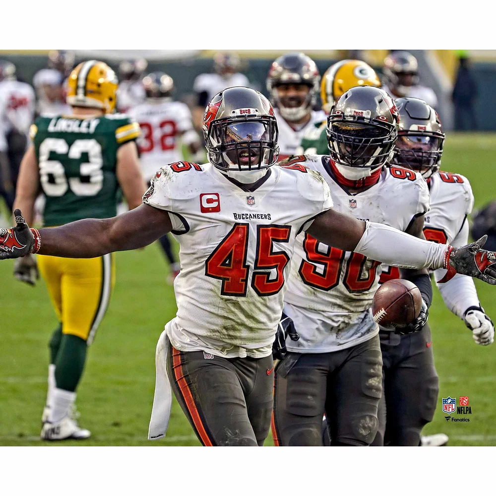 Devin White Tampa Bay Buccaneers Unsigned 2021 NFC Championship Action Photograph