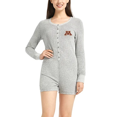 Women's Concepts Sport Gray Minnesota Golden Gophers Venture Sweater Romper