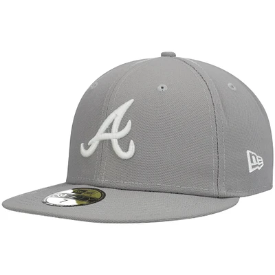 Men's New Era Atlanta Braves White Logo 59FIFTY Fitted Hat