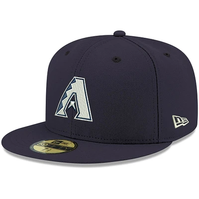 Men's New Era Navy Arizona Diamondbacks White Logo 59FIFTY Fitted Hat
