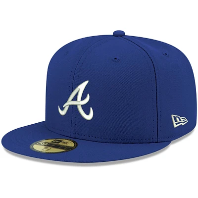 Men's New Era Royal Atlanta Braves White Logo 59FIFTY Fitted Hat
