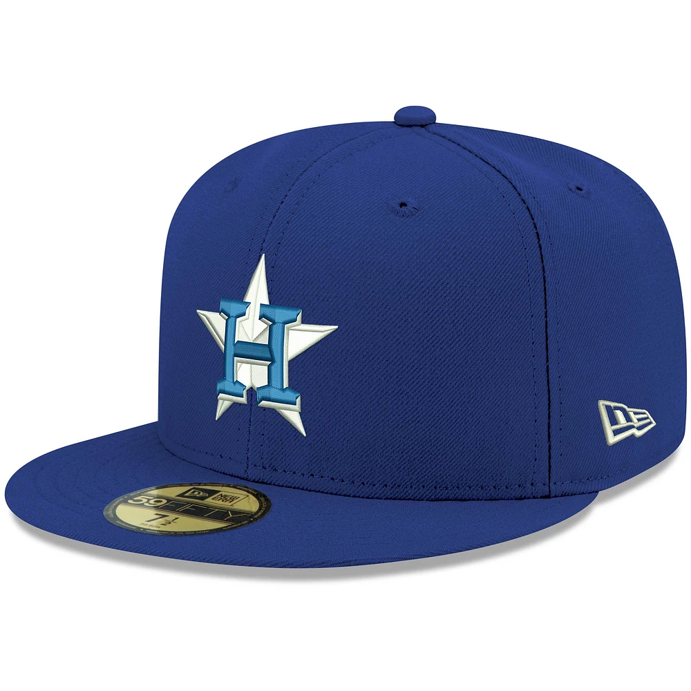 Men's New Era Royal Houston Astros White Logo 59FIFTY Fitted Hat