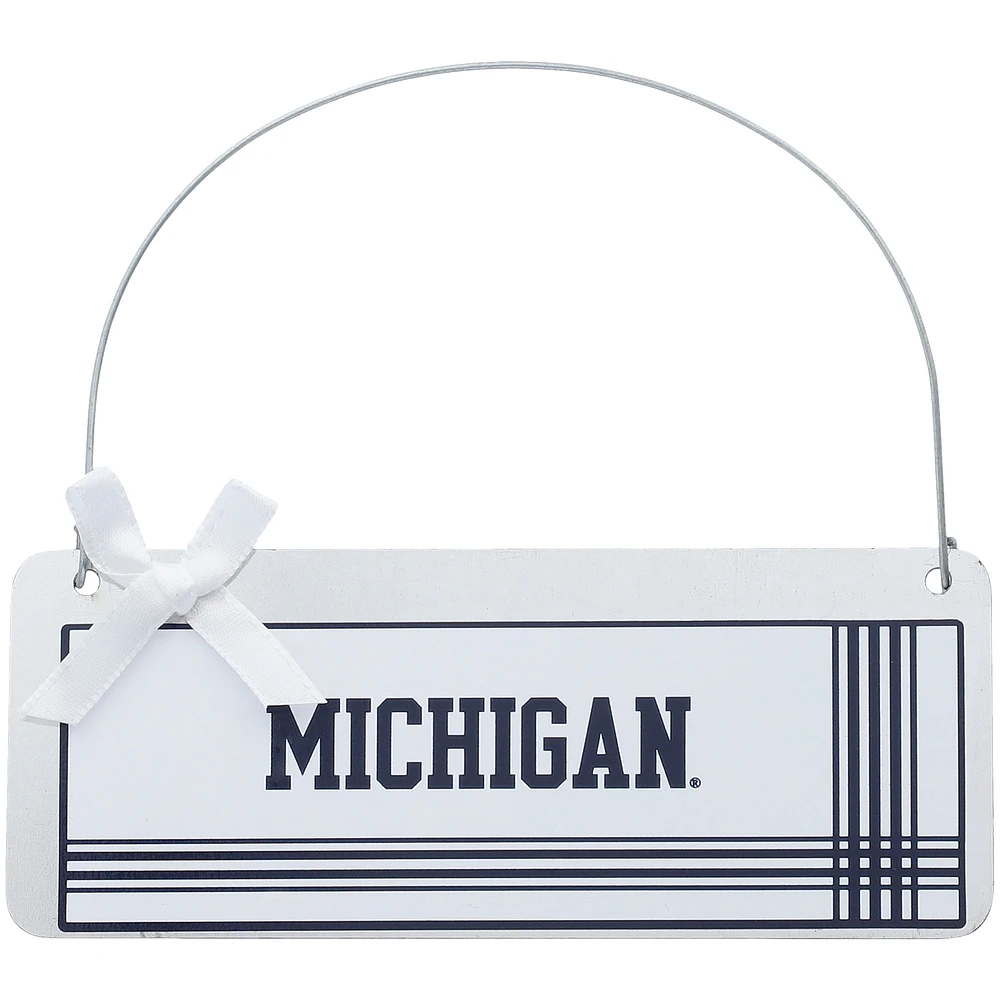 Michigan Wolverines #1 Fan Galvanized Sign Ornament