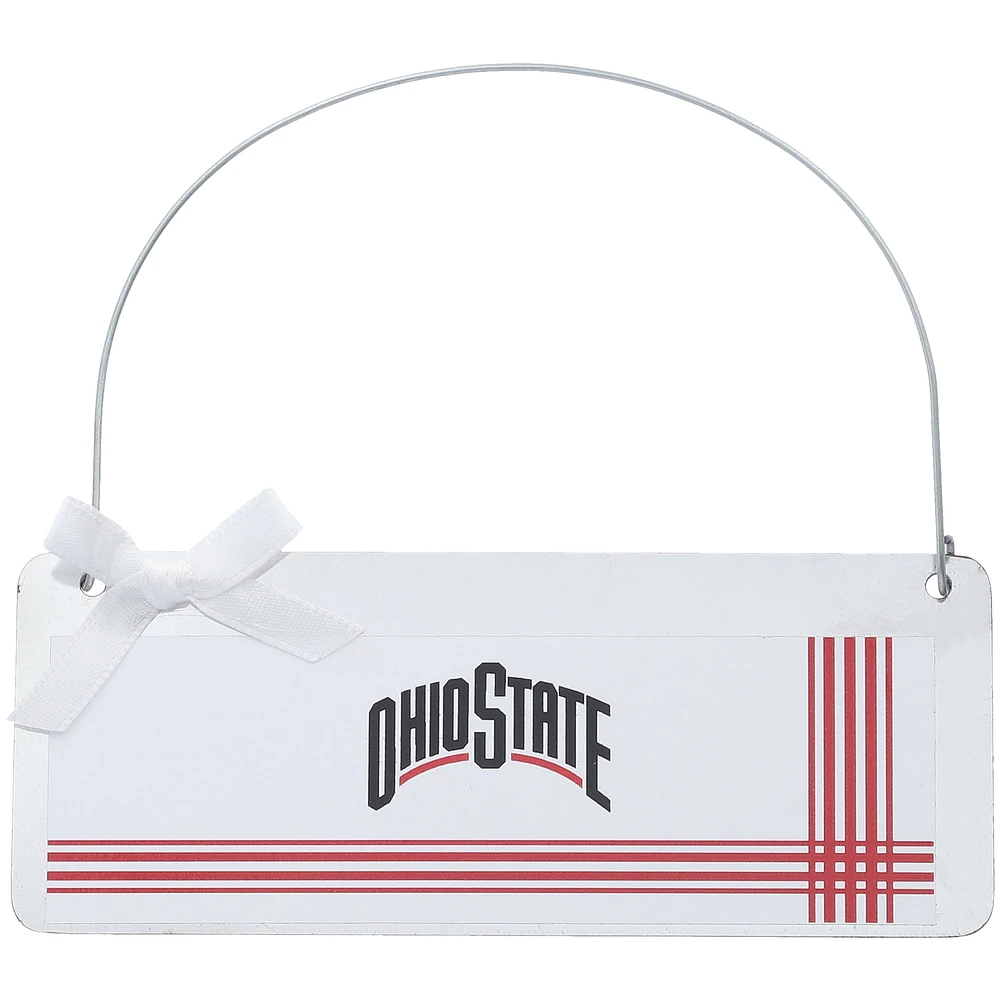 Ohio State Buckeyes #1 Fan Galvanized Sign Ornament