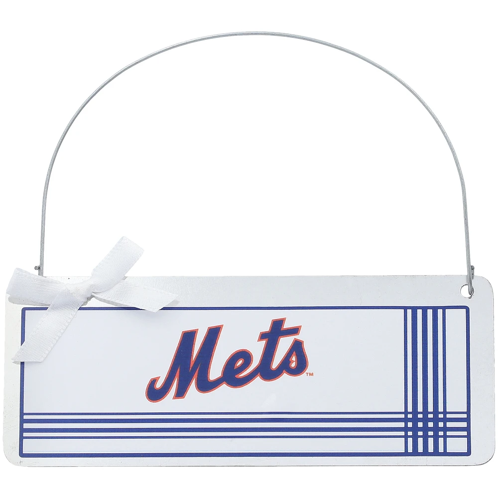 New York Mets #1 Fan Galvanized Sign Ornament