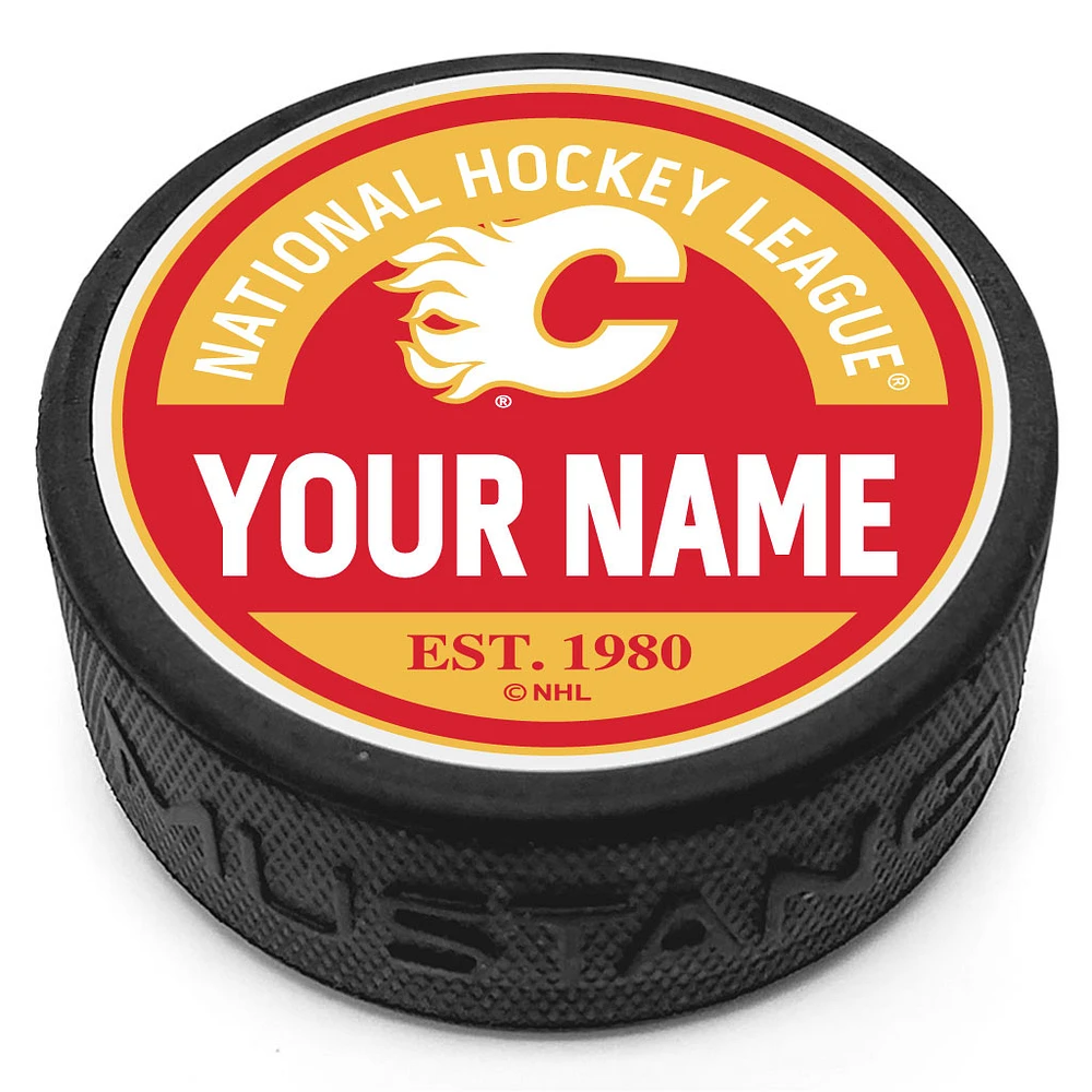 Calgary Flames Personalized Puck