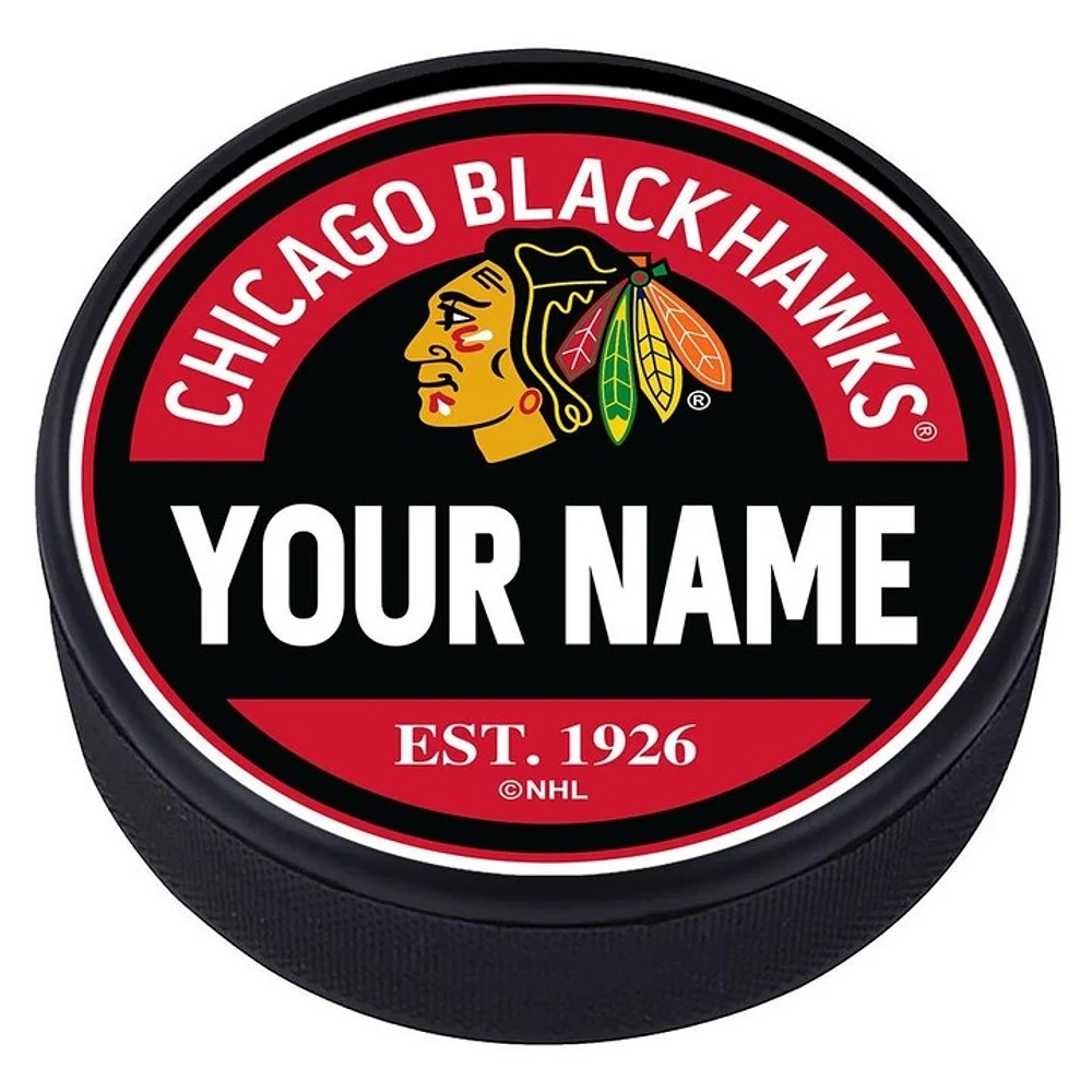 Chicago Blackhawks Personalized Puck