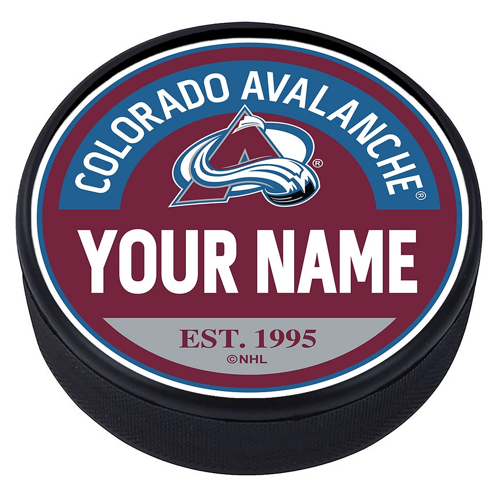 Colorado Avalanche Personalized Puck