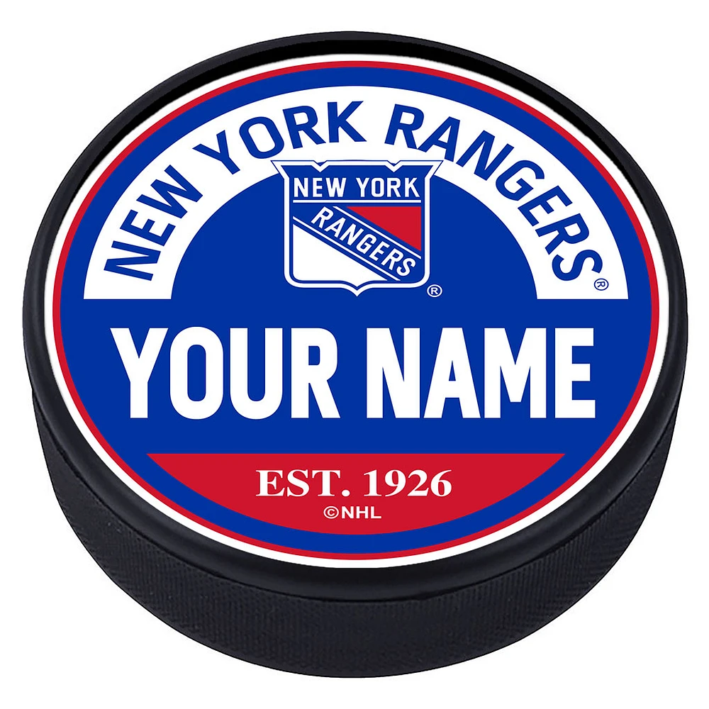 New York Rangers Personalized Puck