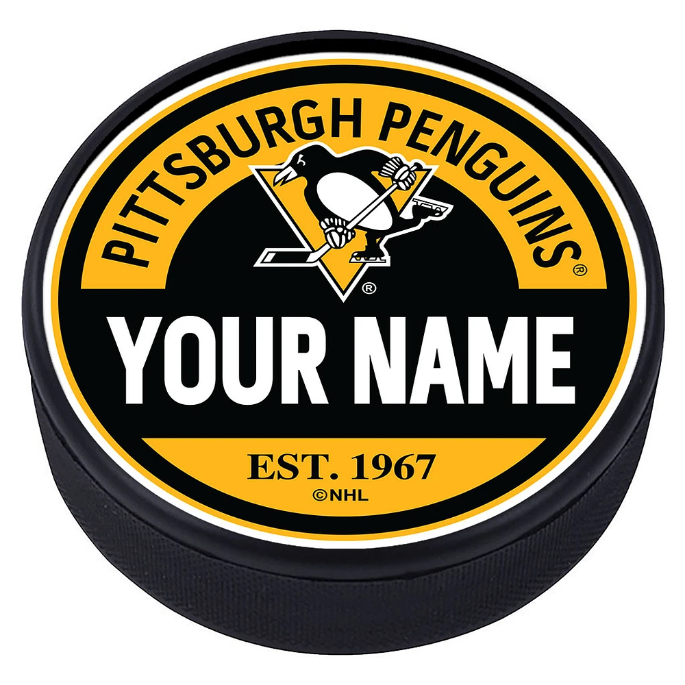 Pittsburgh Penguins Personalized Puck