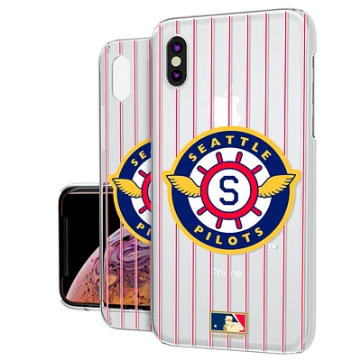 Seattle Pilots Cooperstown Pinstripe iPhone Clear Case