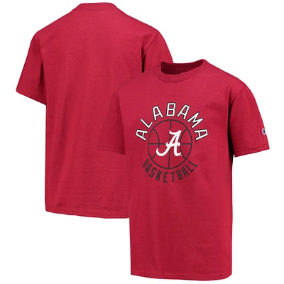 Youth Champion Crimson Alabama Tide Basketball T-Shirt