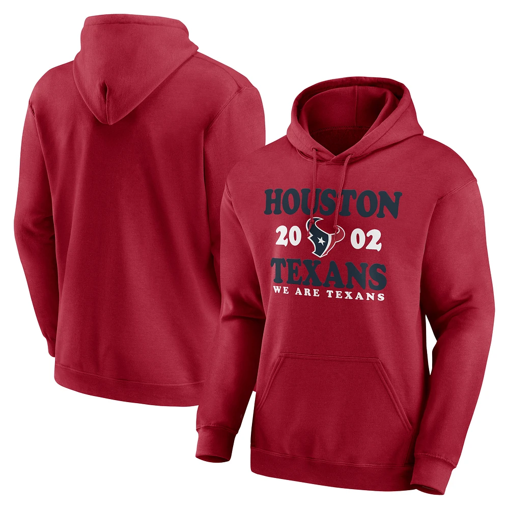 Men's Red Houston Texans Fierce Competitor Pullover Hoodie