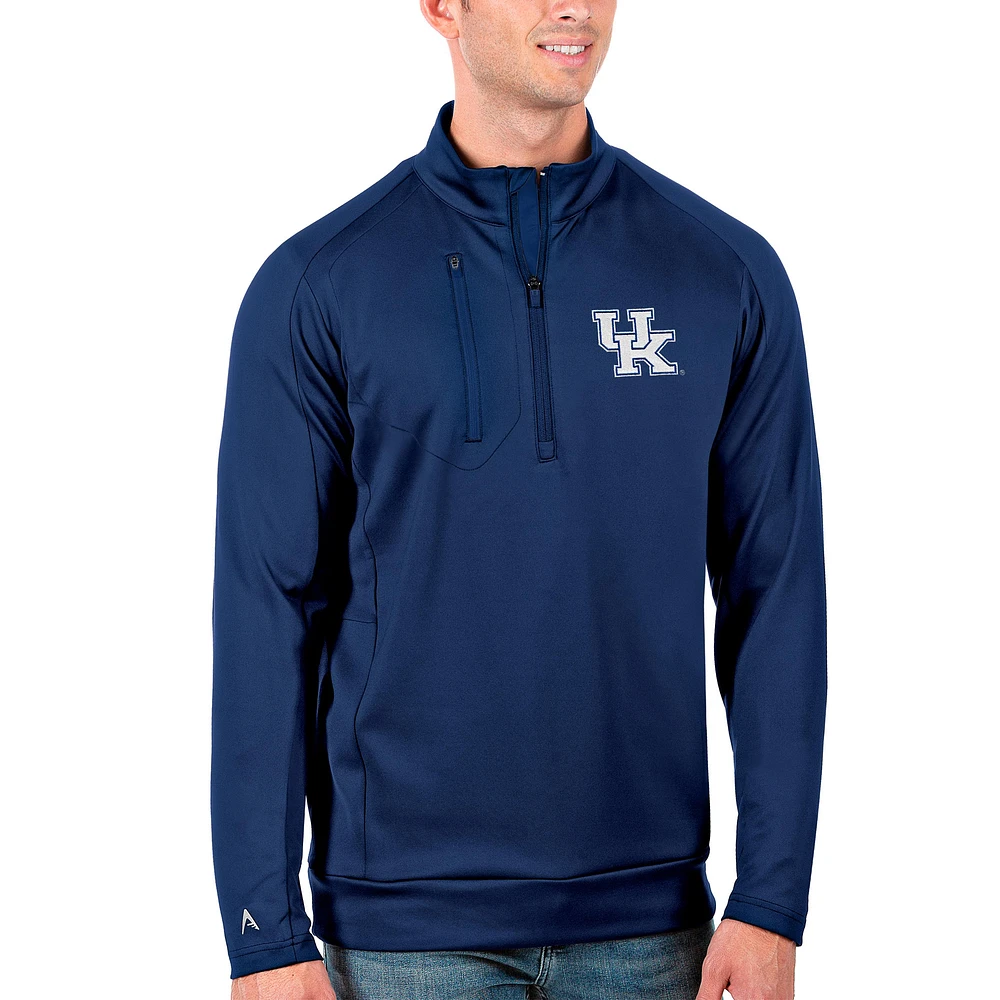 Men's Antigua Royal Kentucky Wildcats Big & Tall Generation Half-Zip Pullover Jacket