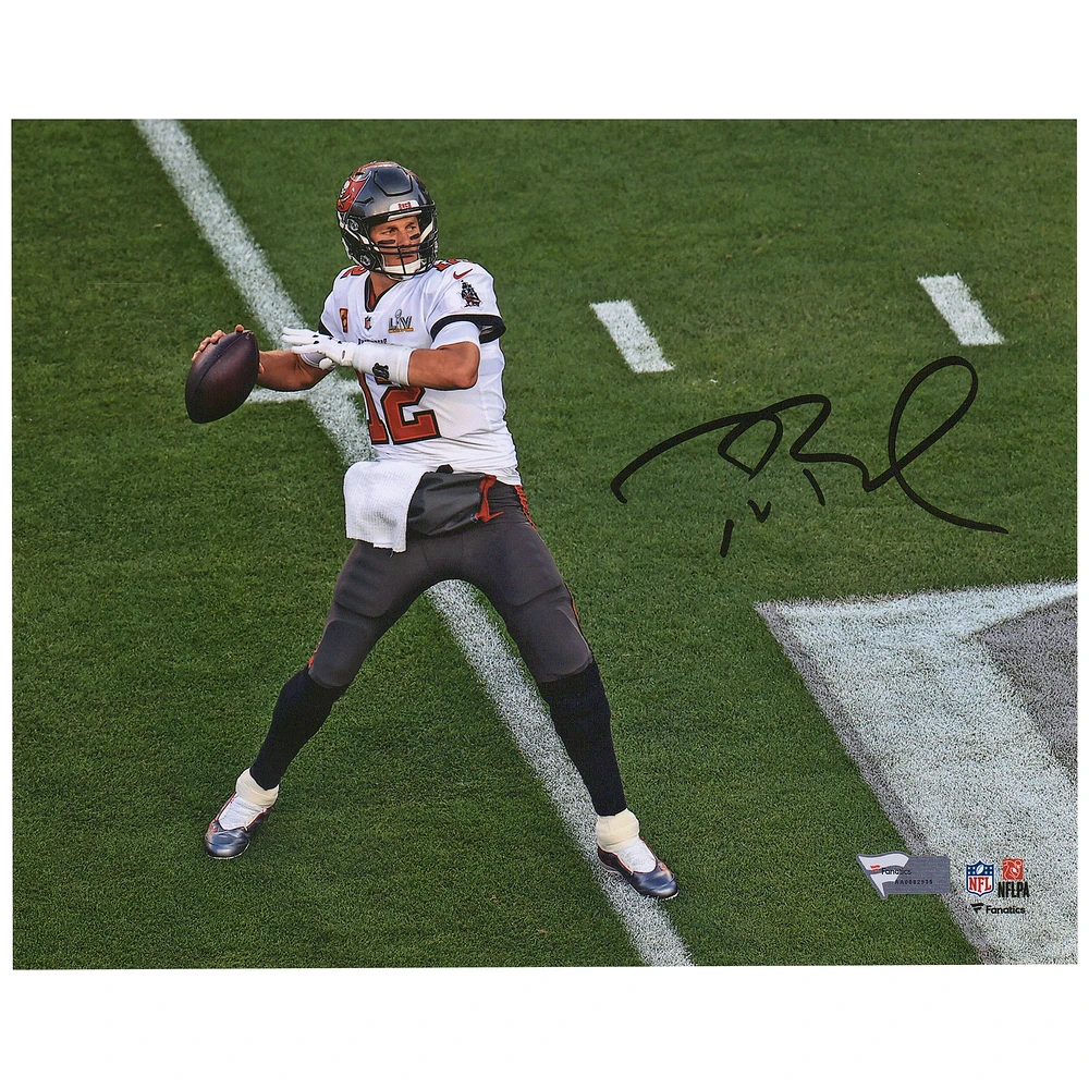 Tom Brady Tampa Bay Buccaneers Autographed 8" x 10" Super Bowl LV Champions Super Bowl LV Action Photograph