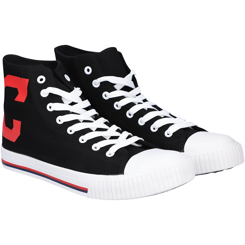 Men's FOCO Cleveland Indians Big Logo High Top Canvas Shoes