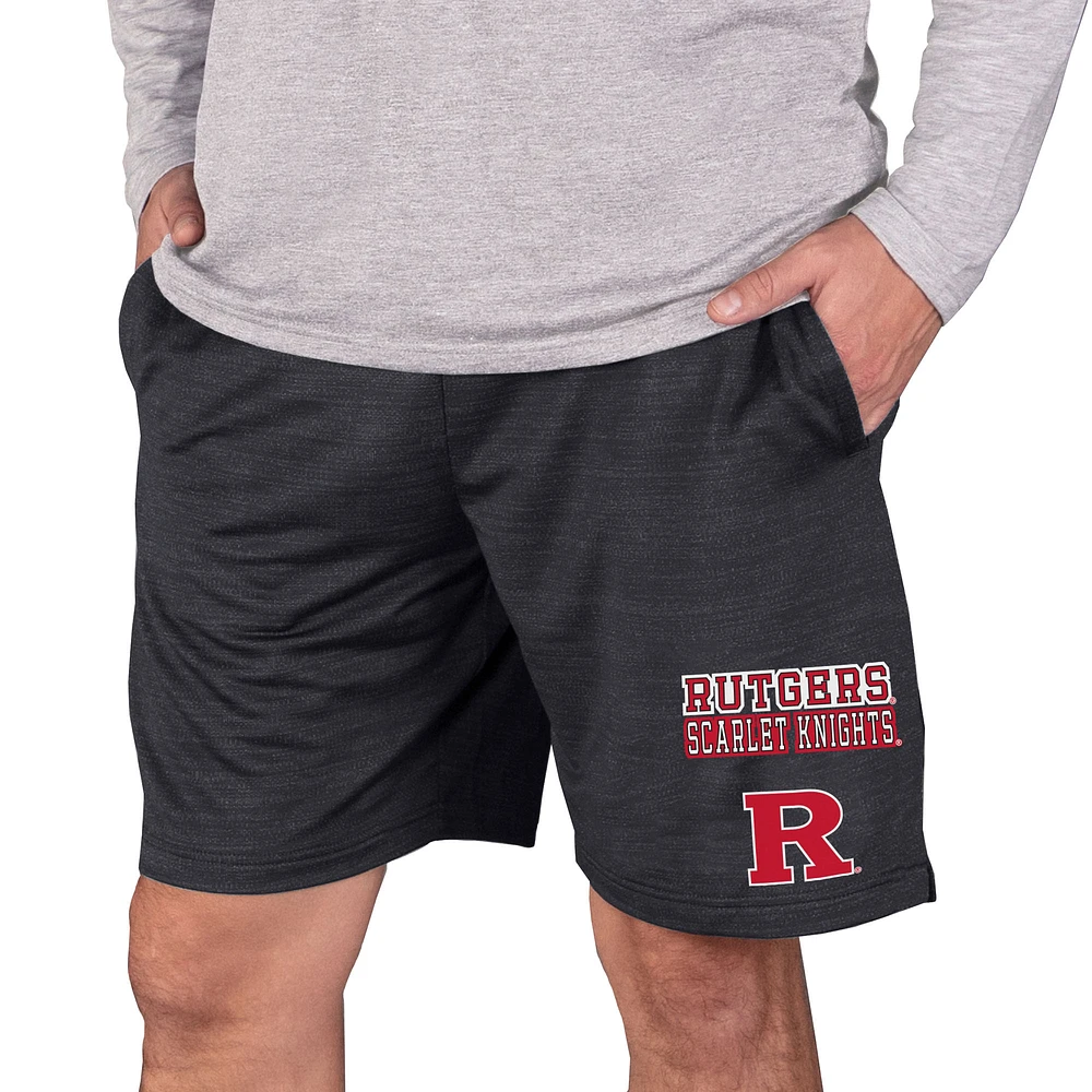 Men's Concepts Sport Charcoal Rutgers Scarlet Knights Bullseye Knit Jam Shorts