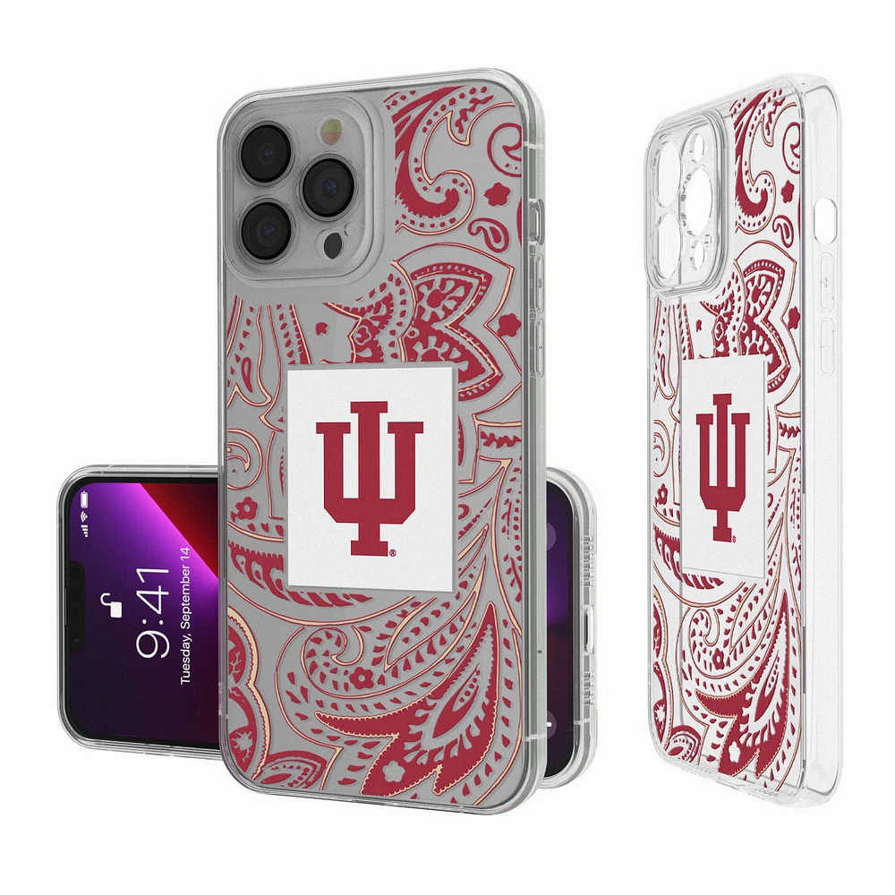 Indiana Hoosiers iPhone Paisley Design Clear Case