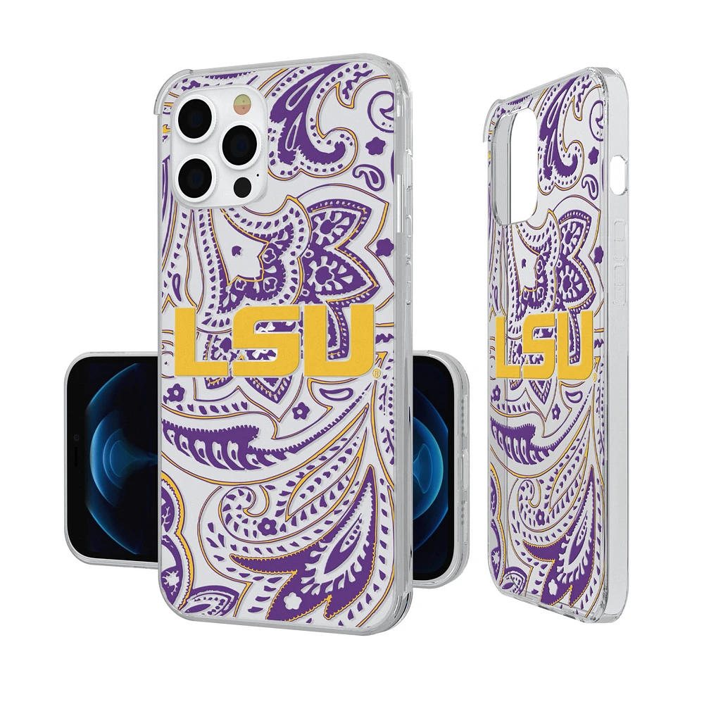 LSU Tigers iPhone Paisley Design Clear Case