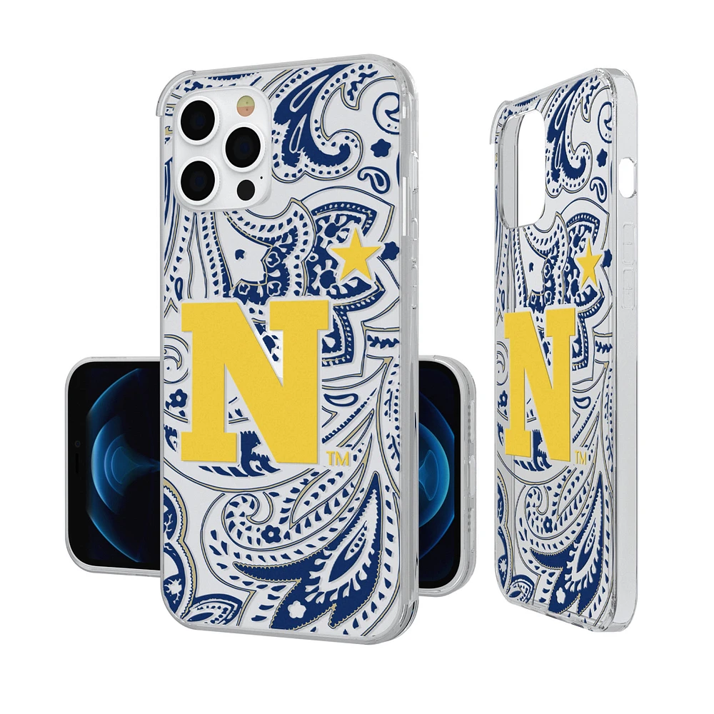 Navy Midshipmen iPhone Paisley Design Clear Case