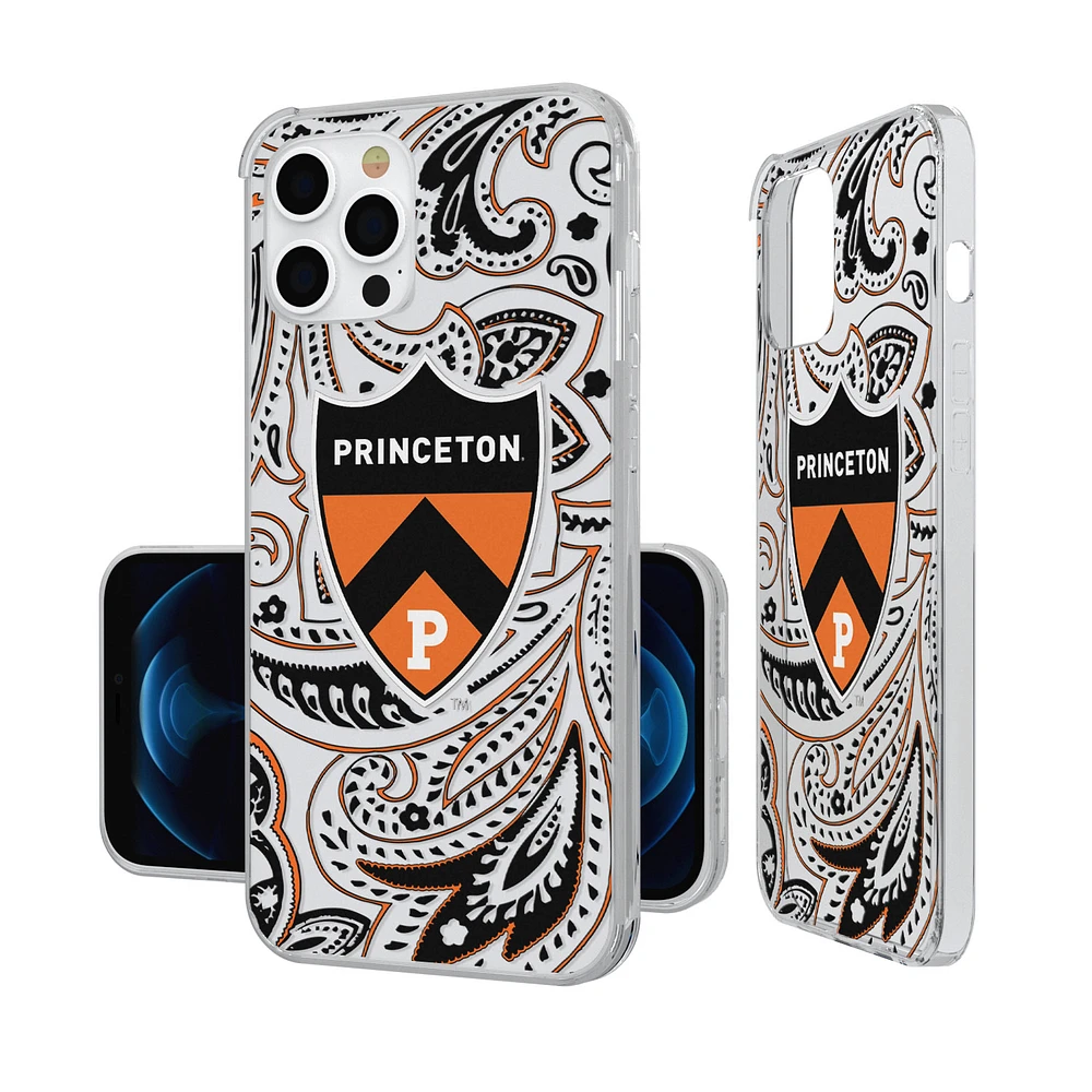 Princeton Tigers iPhone Paisley Design Clear Case
