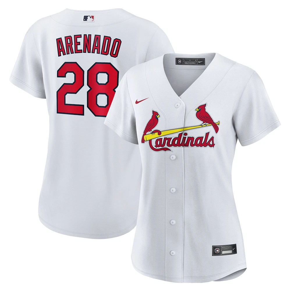 Women's Nike Nolan Arenado White St. Louis Cardinals Home Official Replica Player Jersey