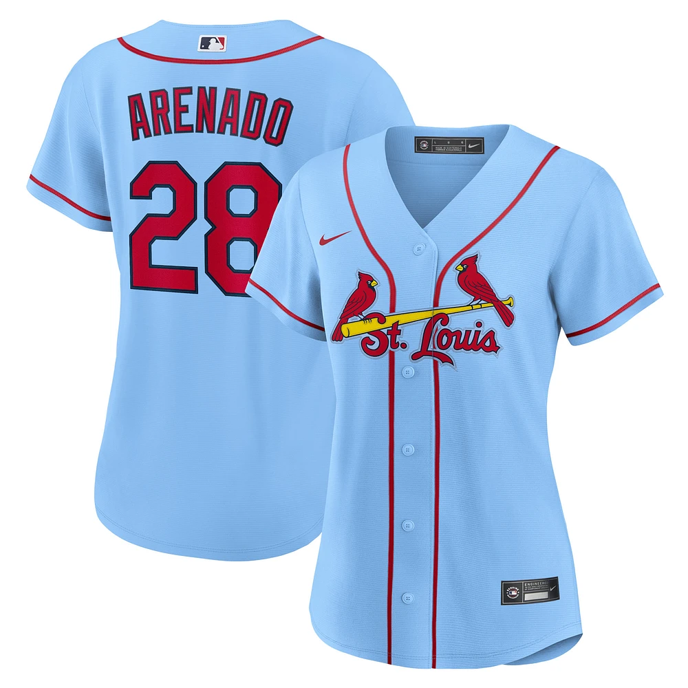 Women's Nike Nolan Arenado Light Blue St. Louis Cardinals Alternate Replica Player Jersey