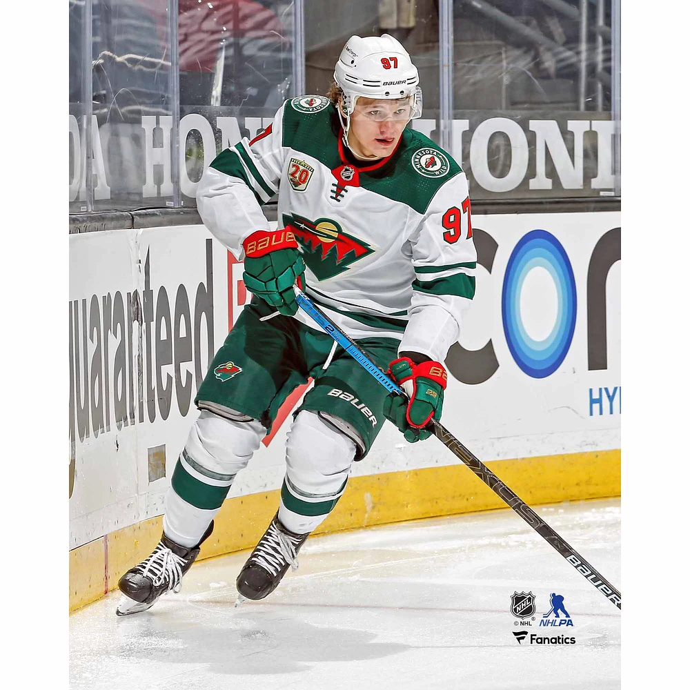 Kirill Kaprizov Minnesota Wild Unsigned Skating with Puck Photograph