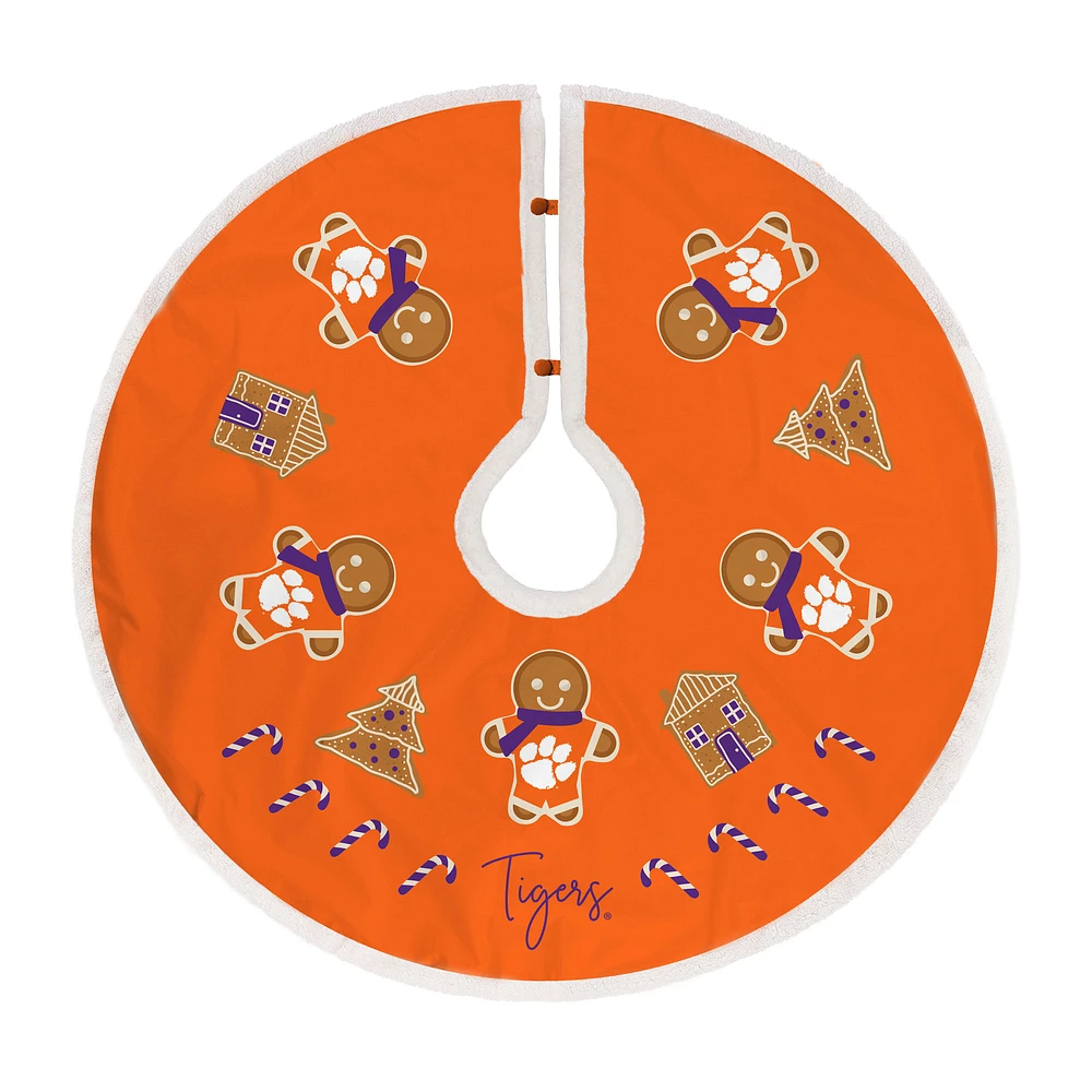 Clemson Tigers Gingerbread Tree Skirt