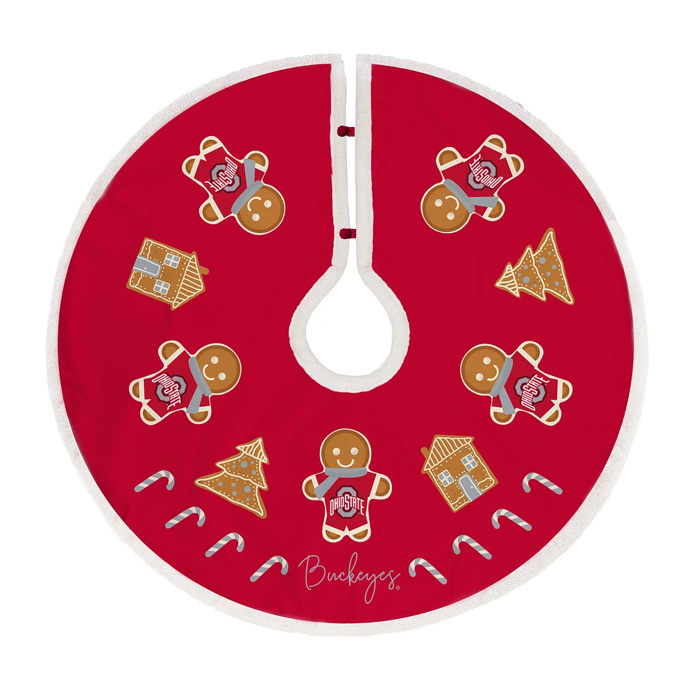 Ohio State Buckeyes Gingerbread Tree Skirt