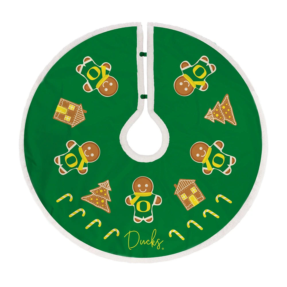Oregon Ducks Gingerbread Tree Skirt